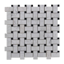 Soulscrafts Basketweave Marble Mosaic Tile for Kitchen